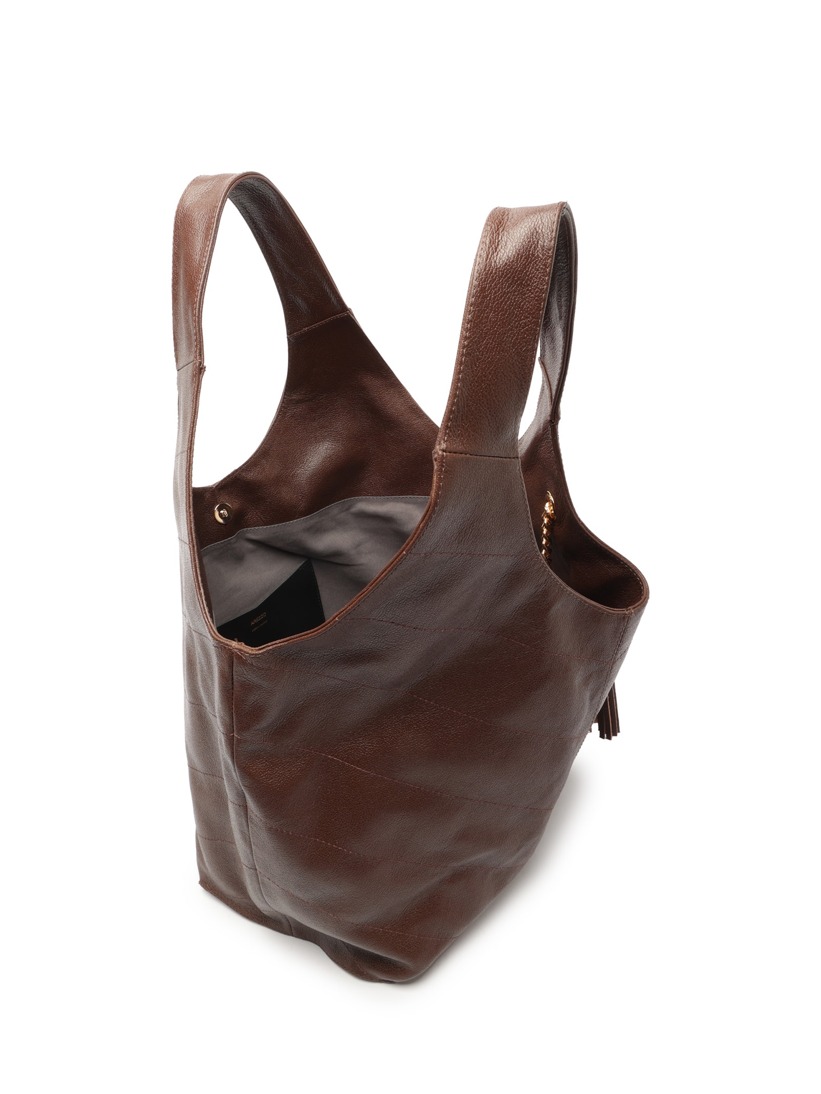 Bolsa Feminina Hobo Couro Grande Marrom Arezzo