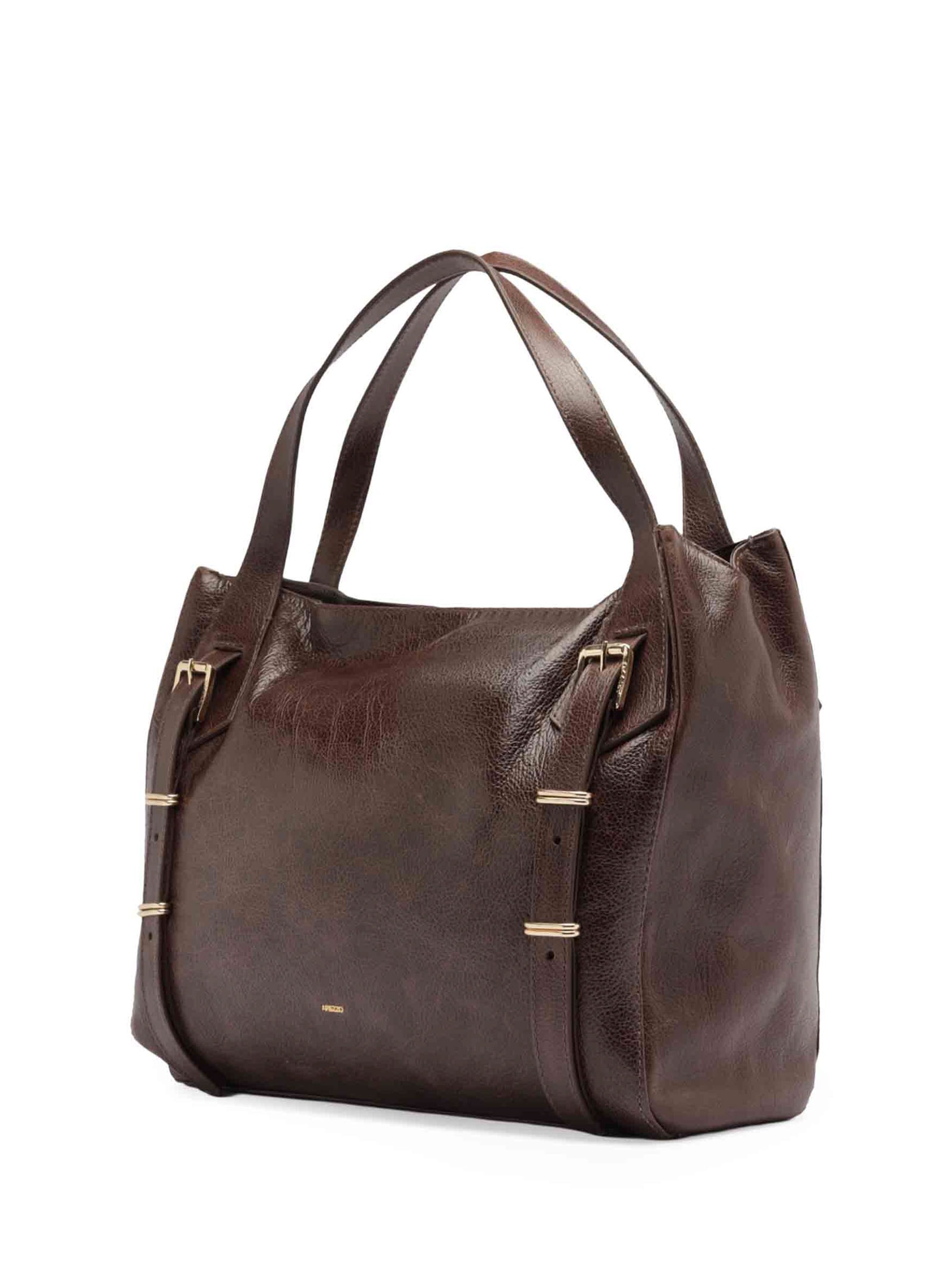 Bolsa Feminina Hobo Couro Grande Metais Marrom Arezzo