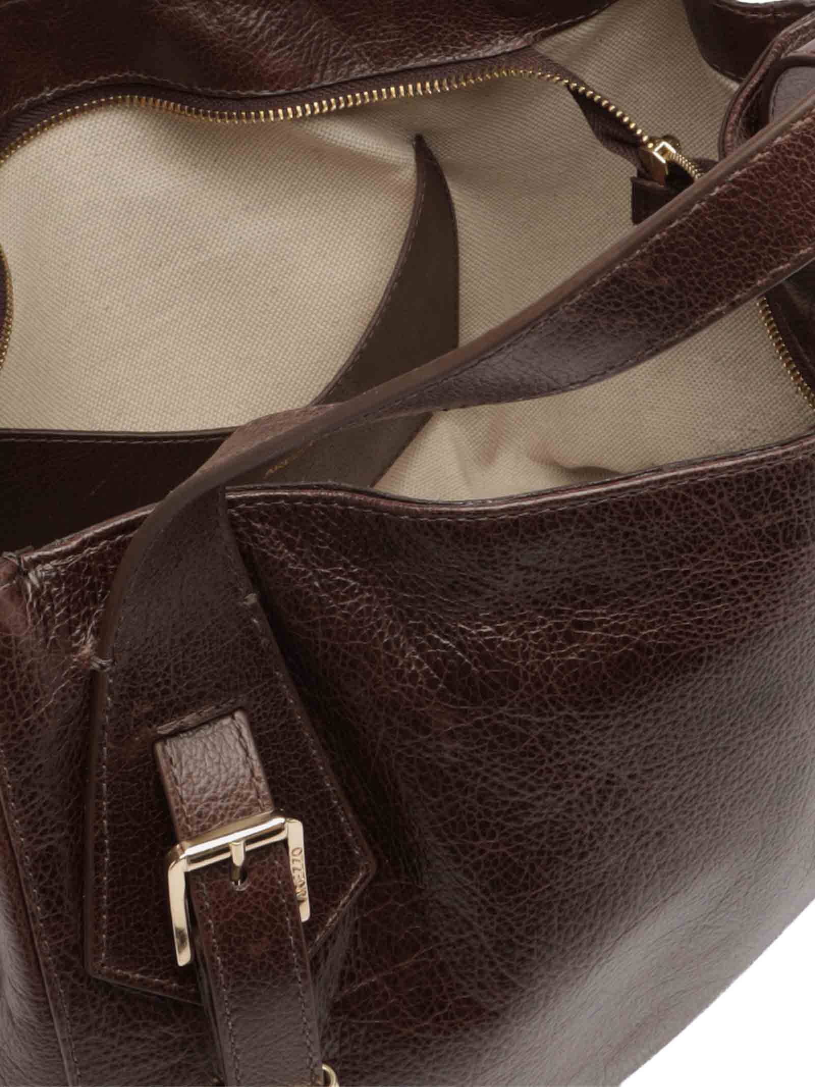 Bolsa Feminina Hobo Couro Grande Metais Marrom Arezzo