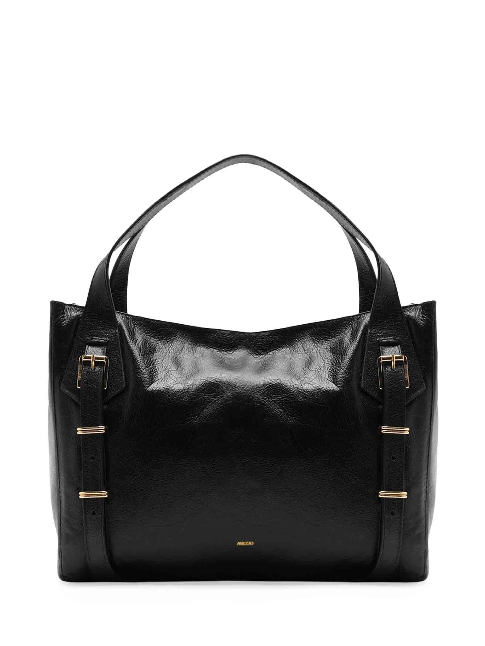 Bolsa Feminina Hobo Couro Grande Metais Preto Arezzo