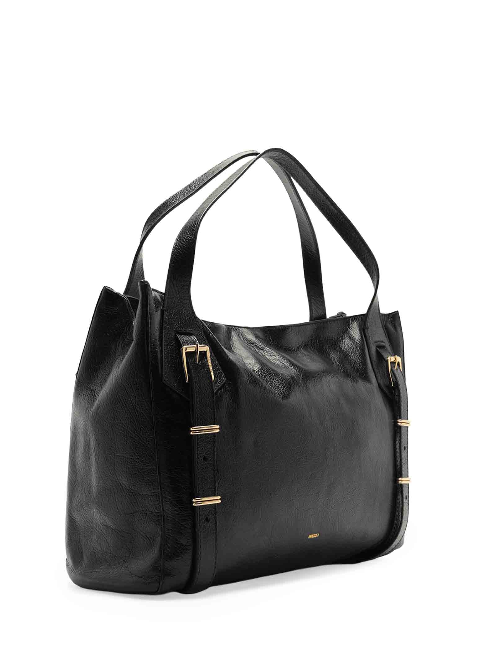 Bolsa Feminina Hobo Couro Grande Metais Preto Arezzo