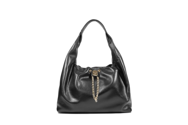 Bolsa Feminina Hobo Couro Grande - Preto