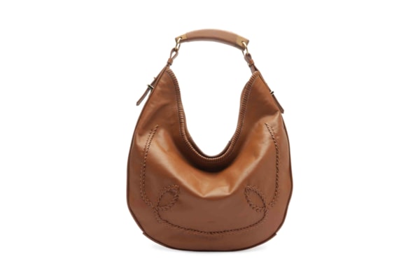 Bolsa Feminina Hobo Couro Grande Tressê - Marrom