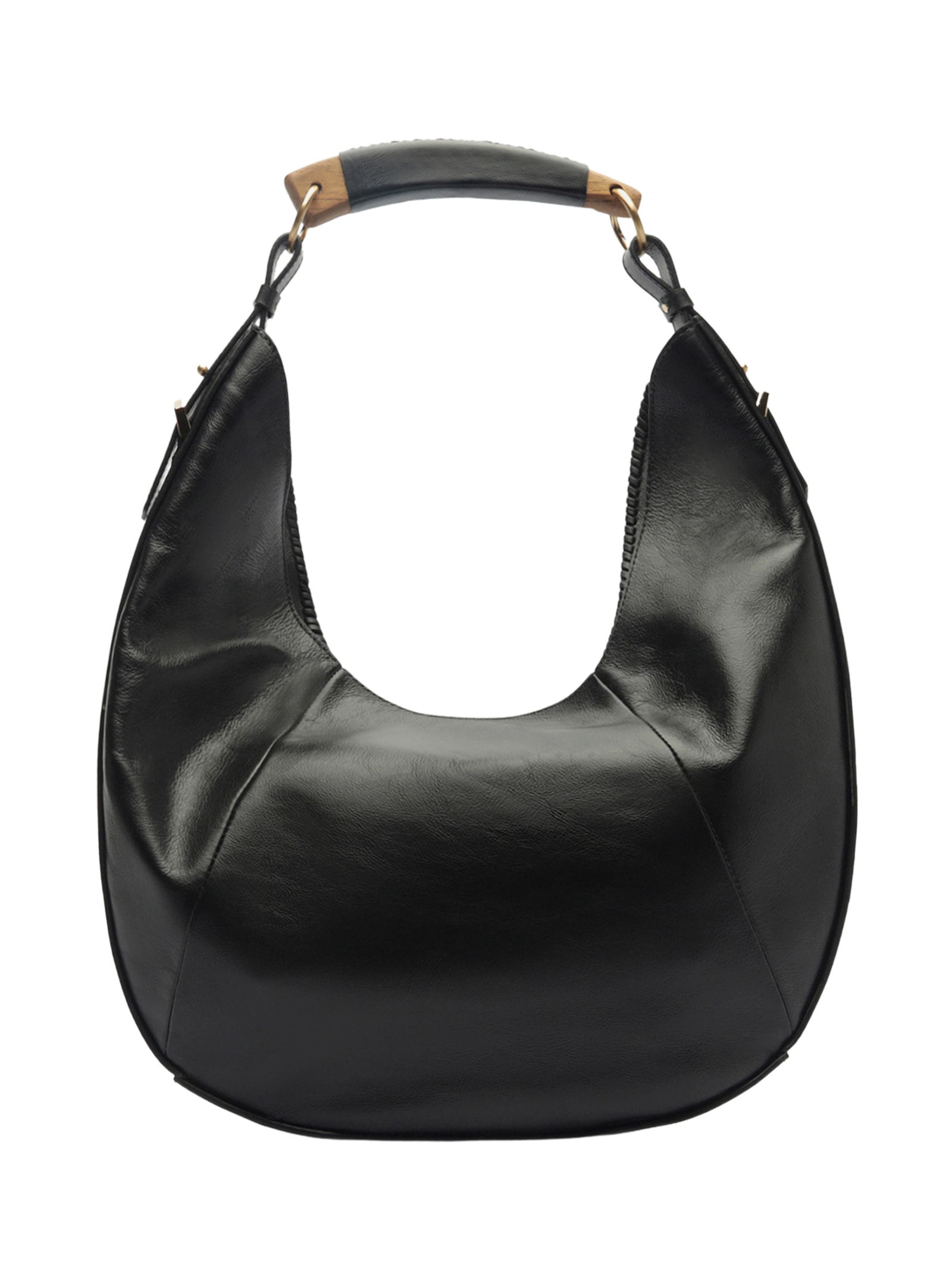 Bolsa Feminina Hobo Couro Grande Tressê Preto Arezzo