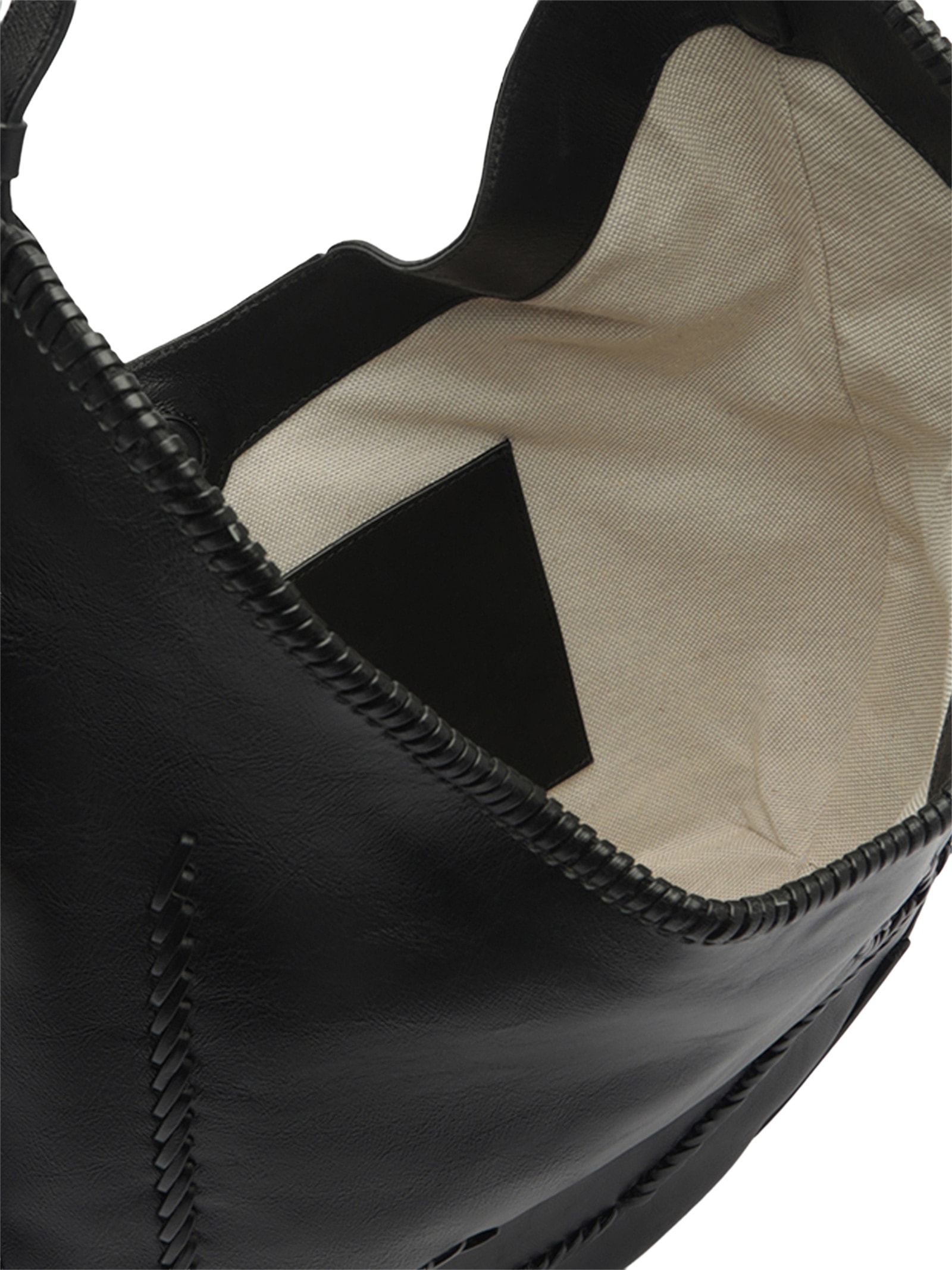 Bolsa Feminina Hobo Couro Grande Tressê Preto Arezzo