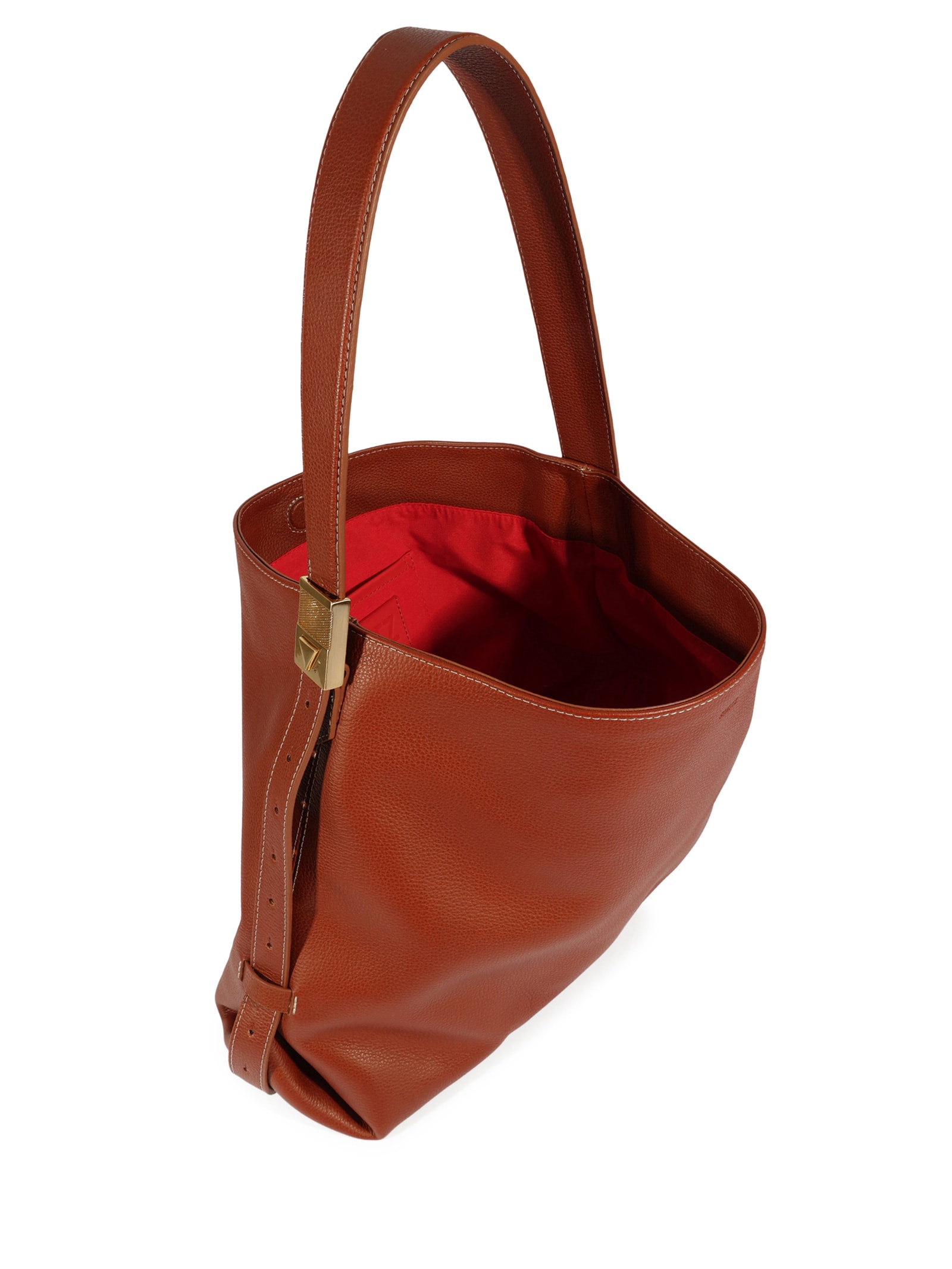 Bolsa Feminina Hobo Couro Marrom Schutz
