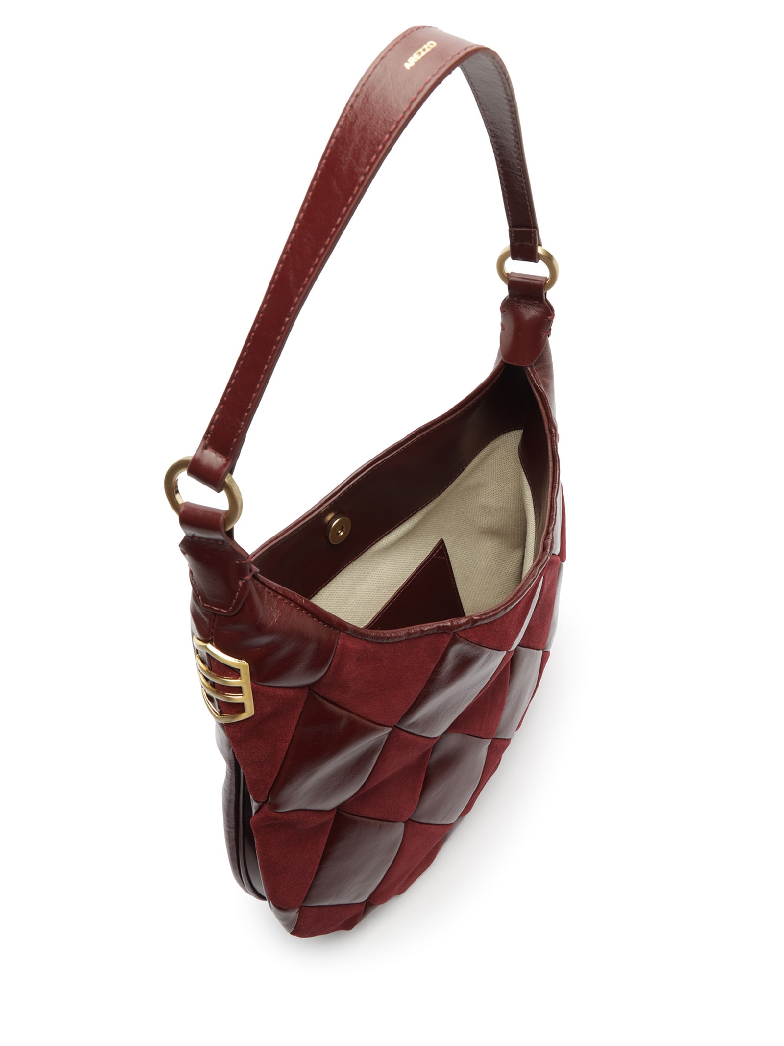 Bolsa Feminina Hobo de Couro Média Matelassê – Vermelho Arezzo