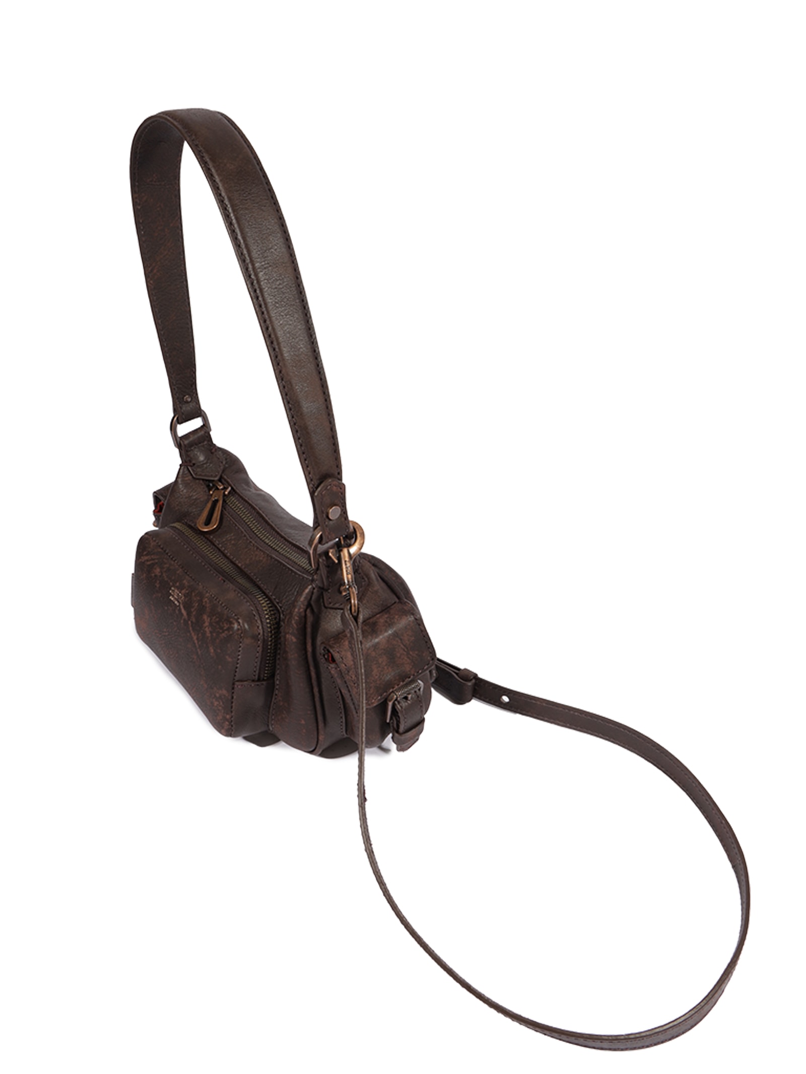 Bolsa Feminina Hobo Eddie Média Couro Marrom Schutz