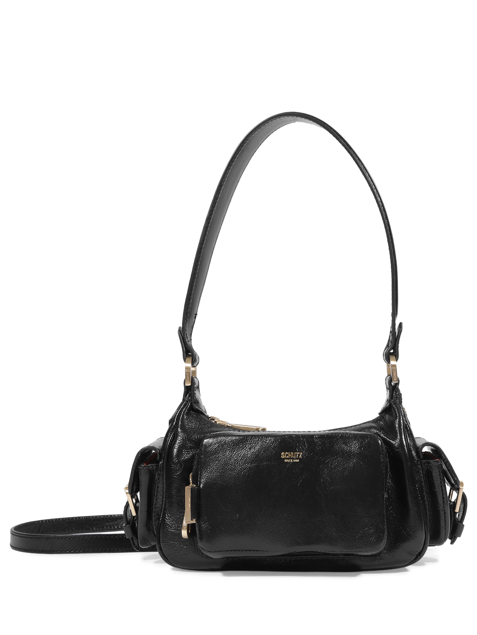 Bolsa Feminina Hobo Eddie Média Couro - Preto - Schutz