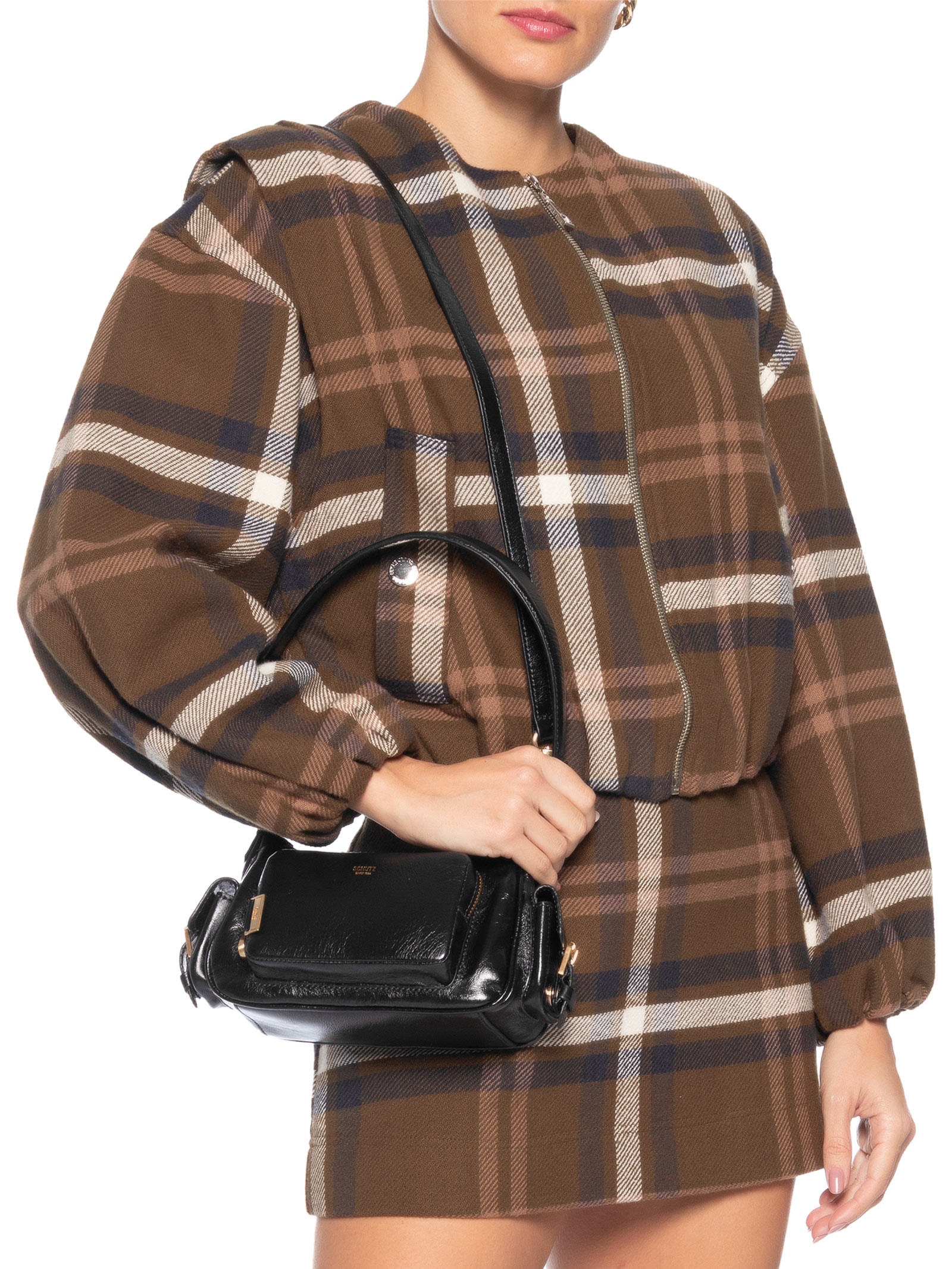 Bolsa Feminina Hobo Eddie Média Couro - Preto - Schutz