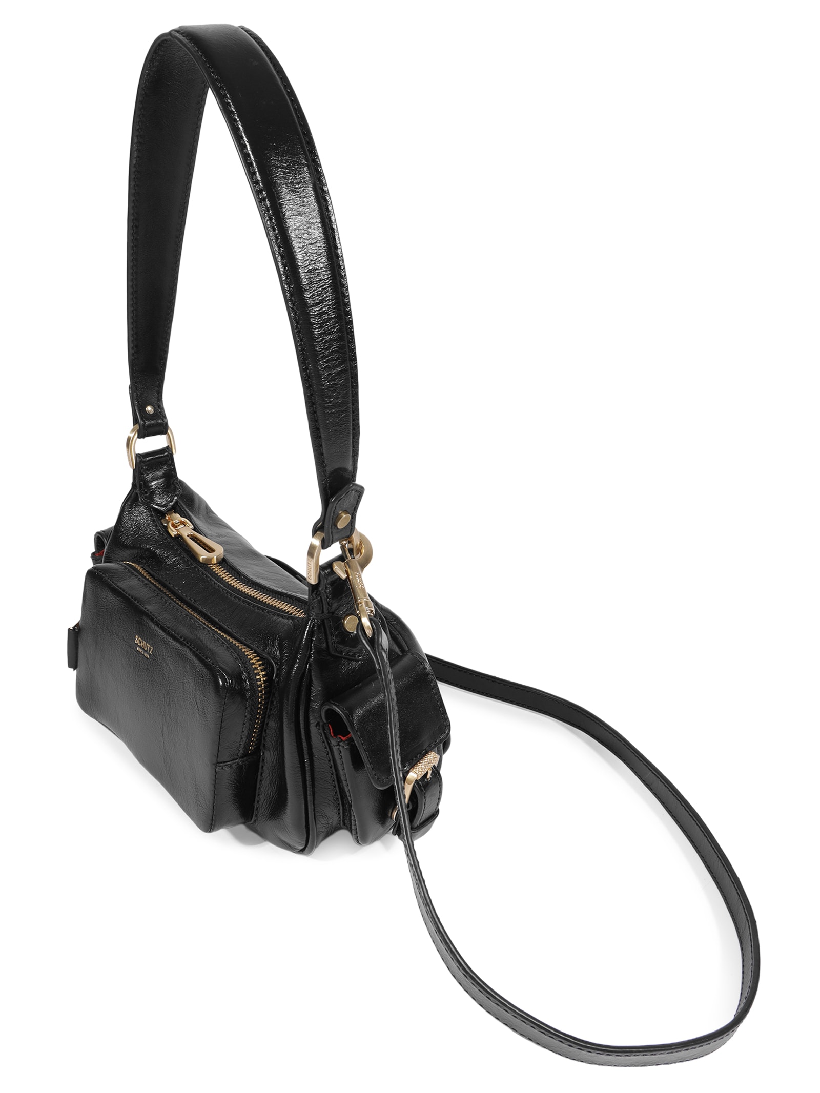 Bolsa Feminina Hobo Eddie Média Couro Preto Schutz