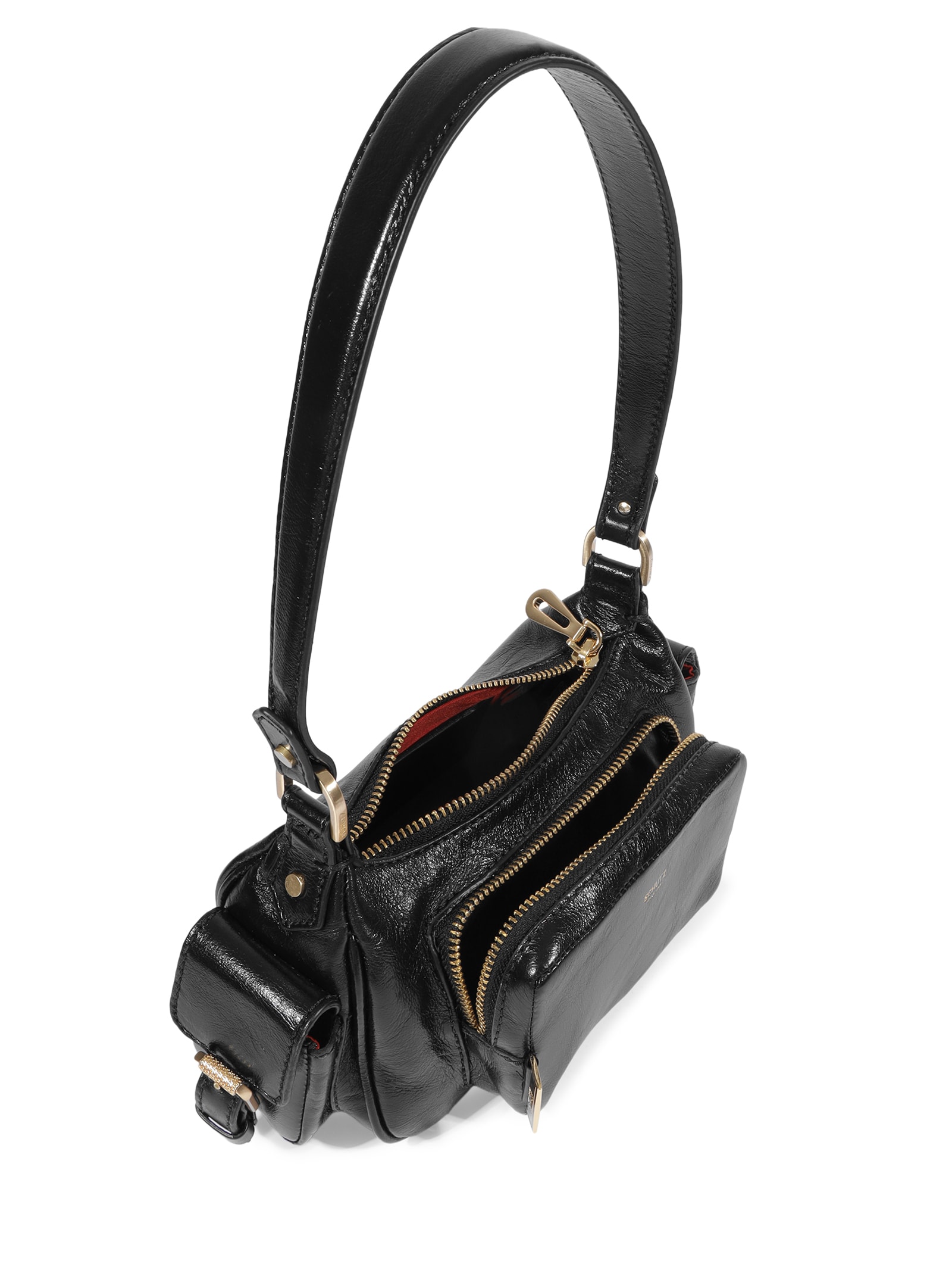Bolsa Feminina Hobo Eddie Média Couro - Preto - Schutz
