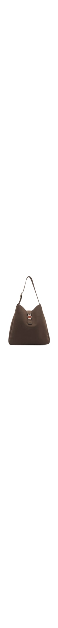 Bolsa Feminina Hobo Grande Fechamento Metal - Marrom