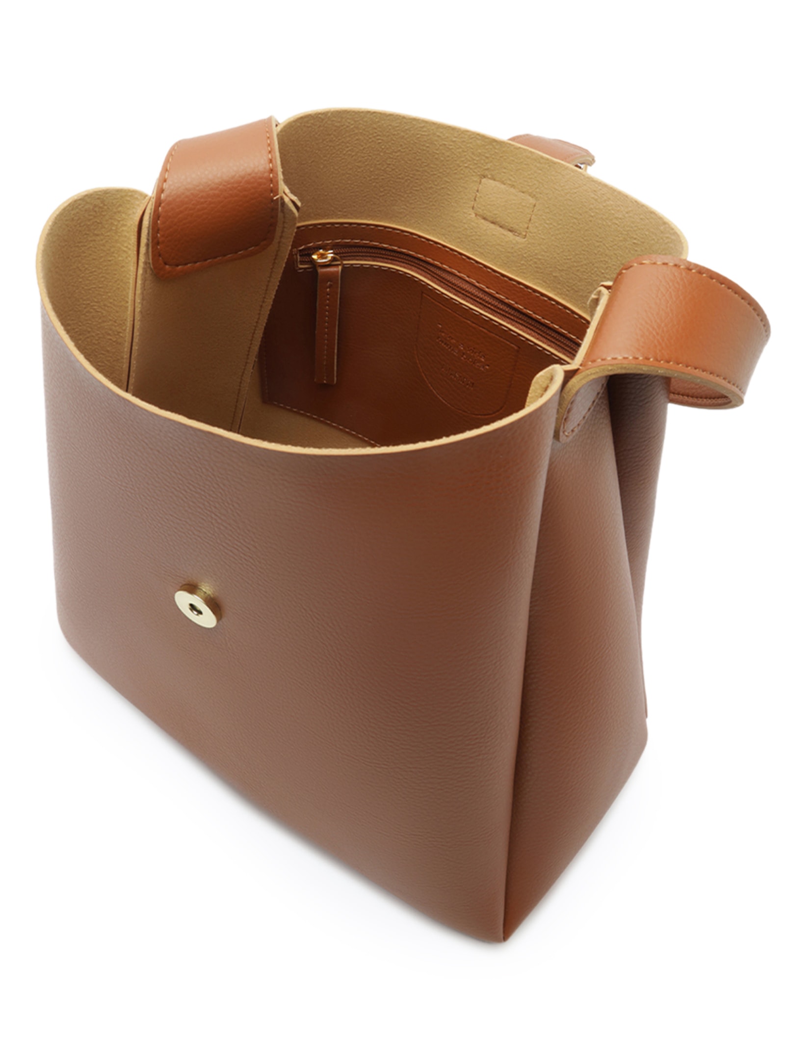 Bolsa Feminina Hobo Grande Fechamento Metal Marrom Anacapri