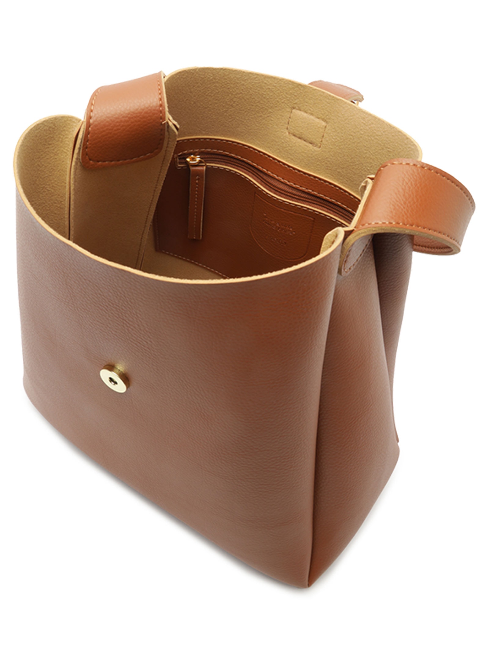 Bolsa Feminina Hobo Grande Fechamento Metal Marrom Anacapri