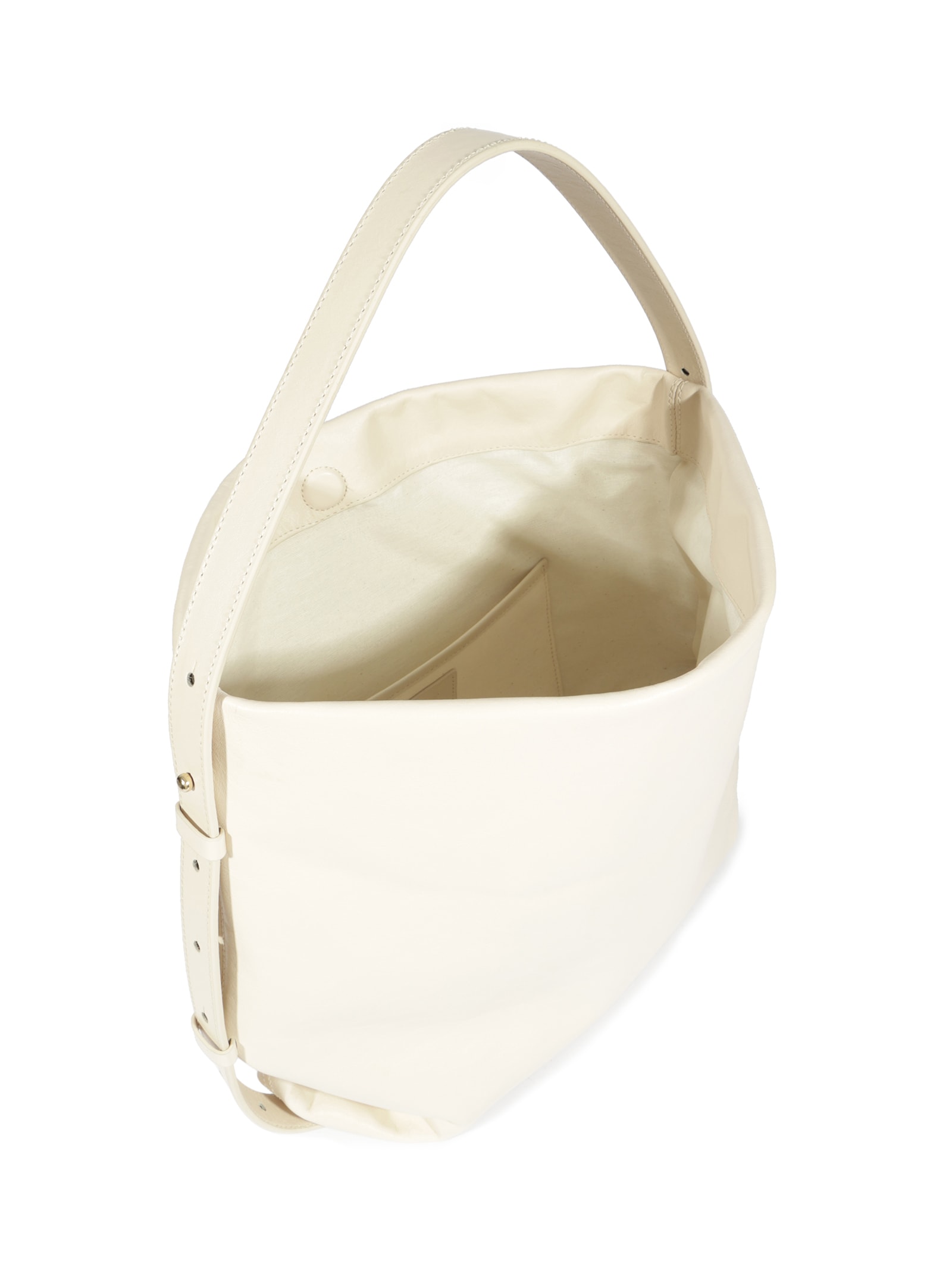 Bolsa Feminina Hobo Grande Isis Couro Branco Schutz + Nati Vozza