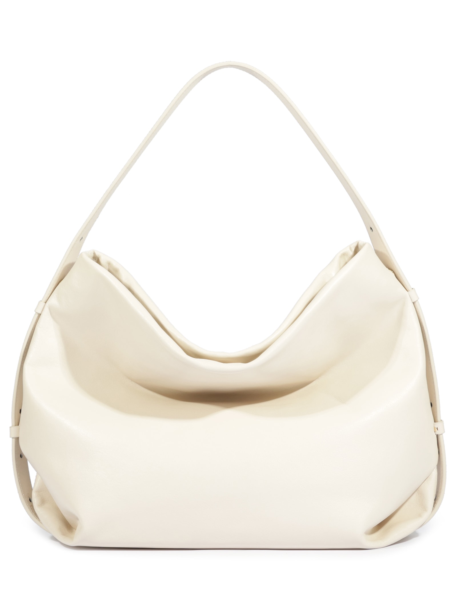 Bolsa Feminina Hobo Grande Isis Couro Branco Schutz + Nati Vozza