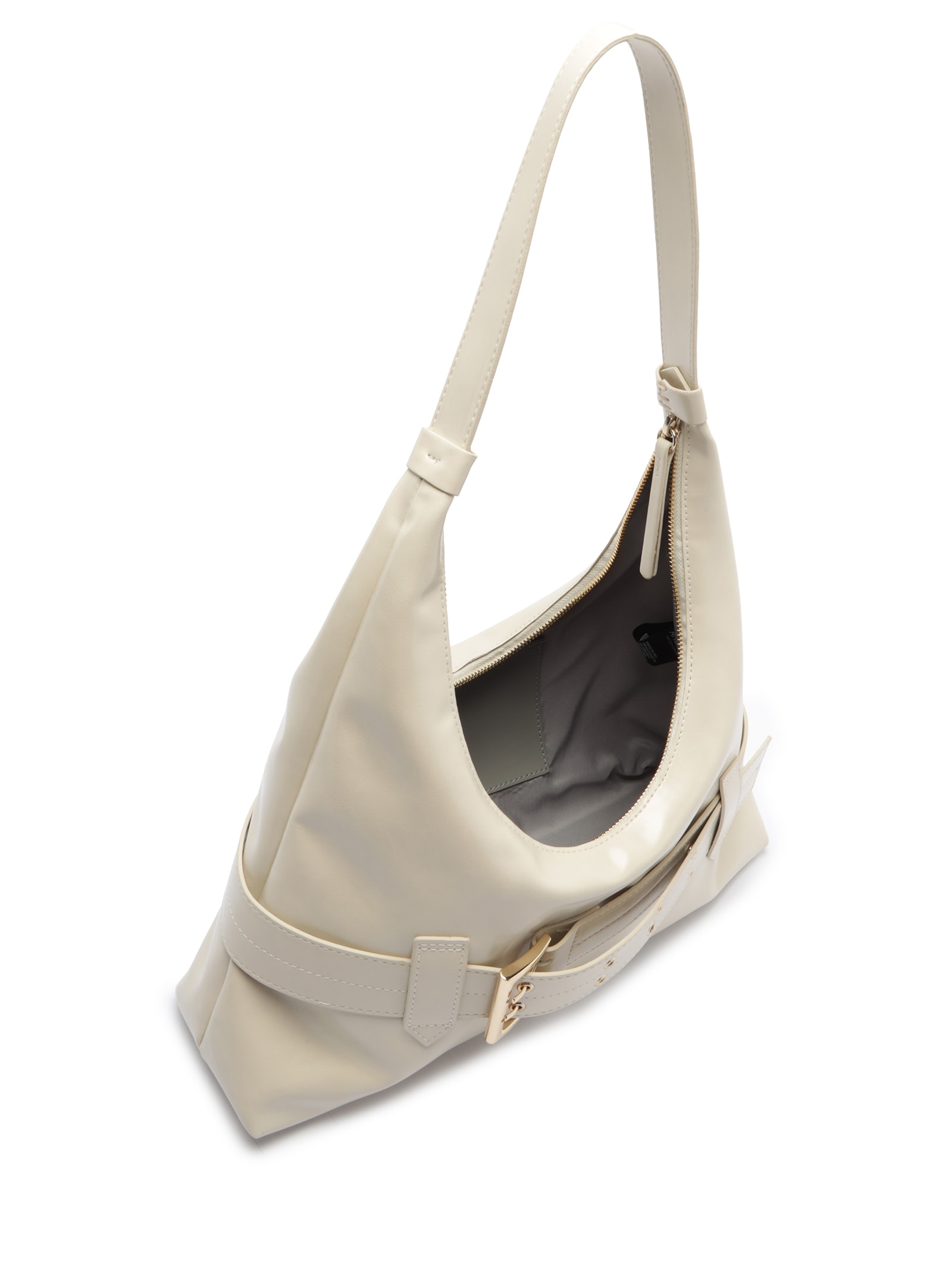 Bolsa Feminina Hobo Grande Tiras Fivela Branco Arezzo