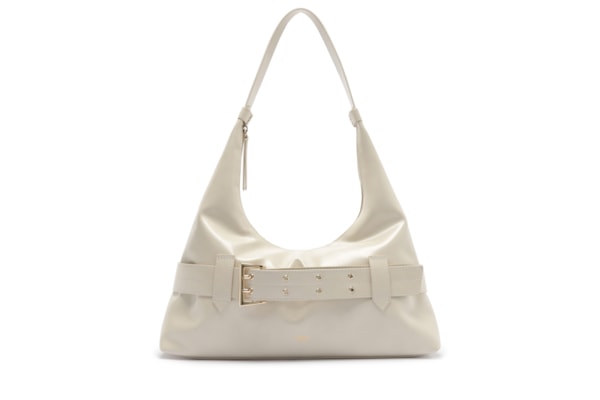 Bolsa Feminina Hobo Grande Tiras Fivela - Branco
