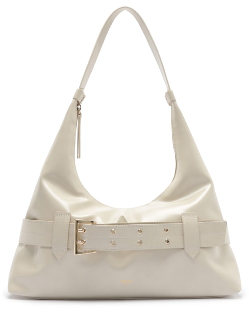 Bolsa Feminina Hobo Grande Tiras Fivela – Branco