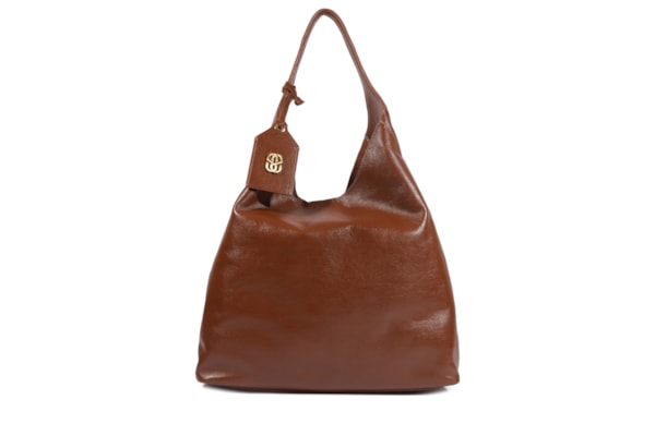 Bolsa Feminina Hobo Iga Couro Grande - Marrom