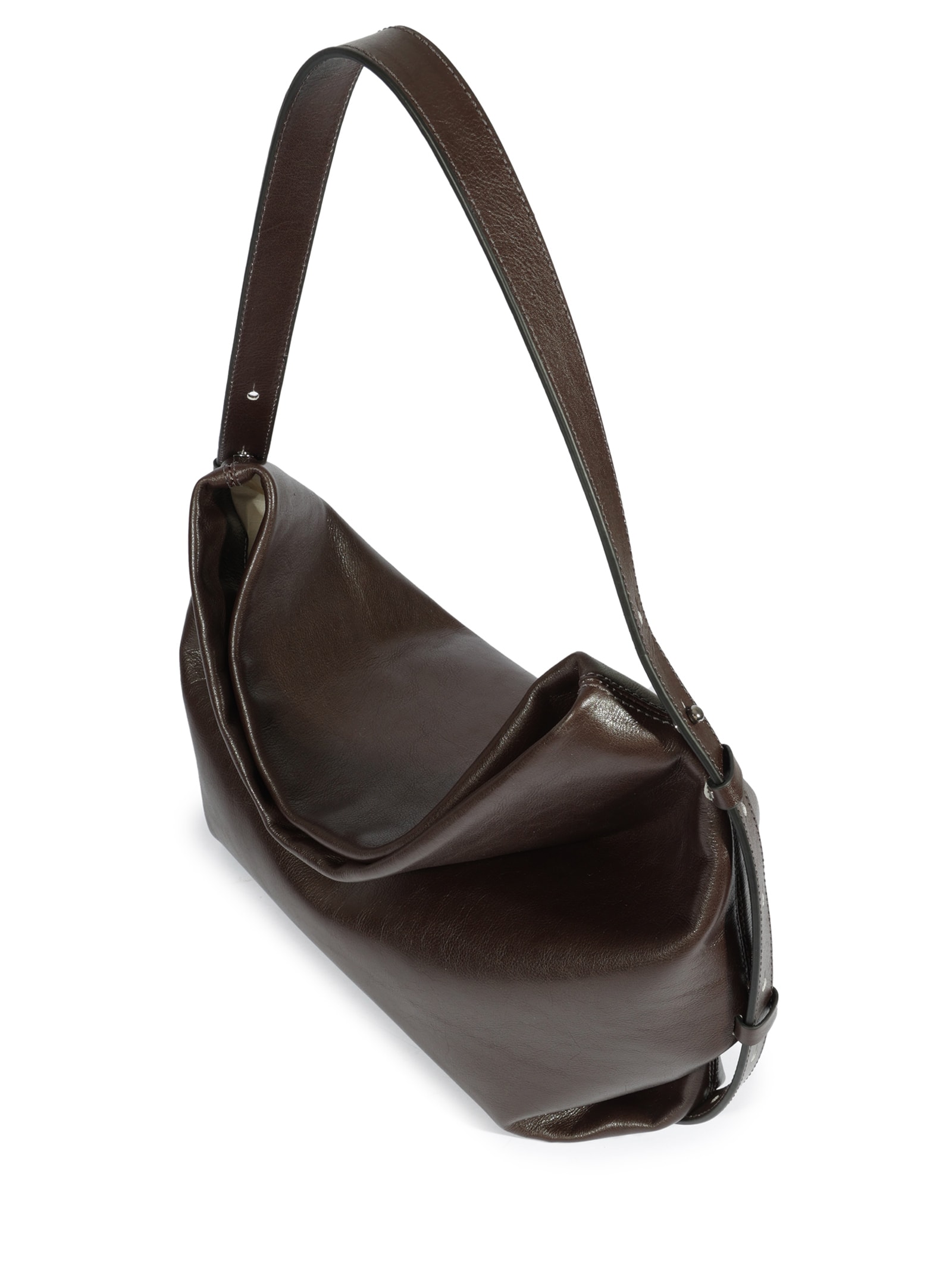 Bolsa Feminina Hobo Isis Couro Preto Schutz + Nati Vozza