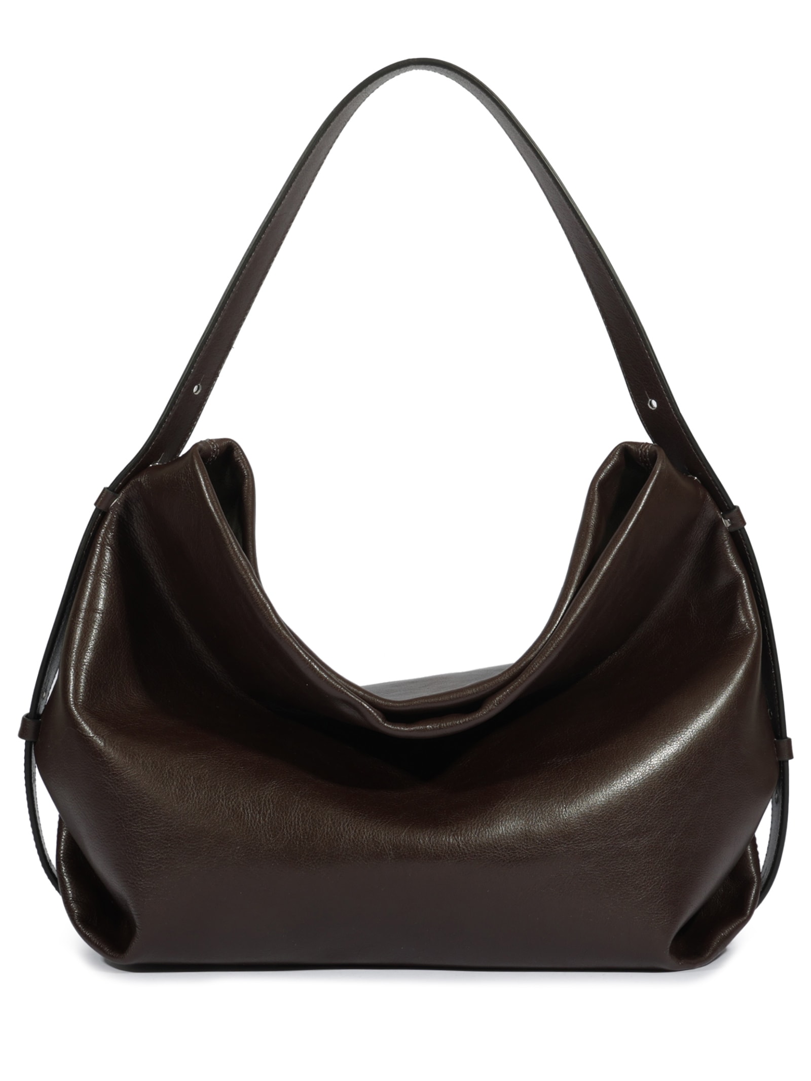 Bolsa Feminina Hobo Isis Couro Preto Schutz + Nati Vozza