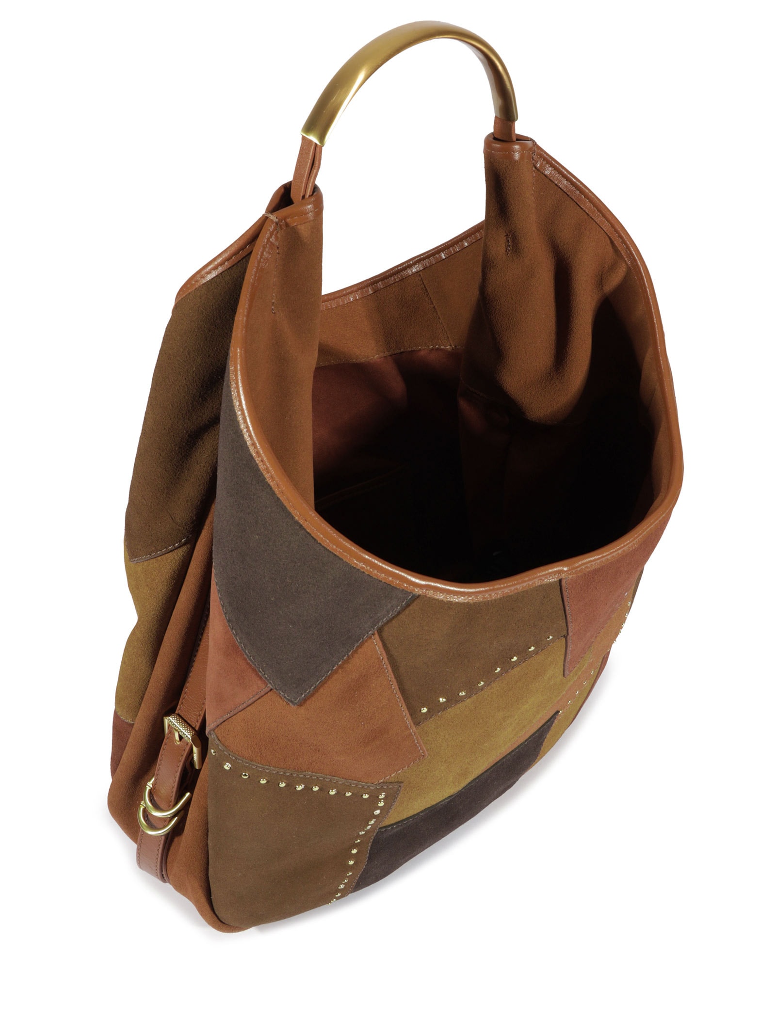 Bolsa Feminina Hobo Jack Camurça Marrom Schutz