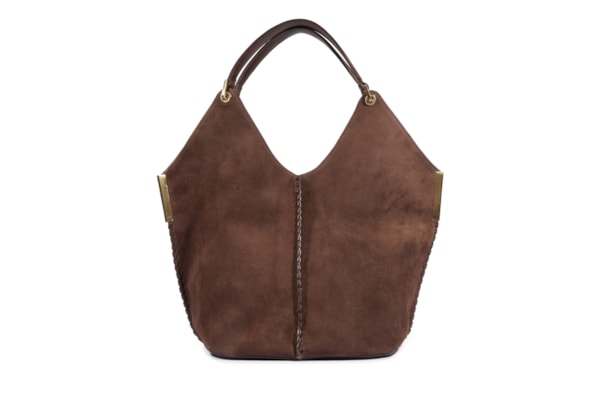 Bolsa Feminina Hobo Josie Camurça Marrom - Marrom