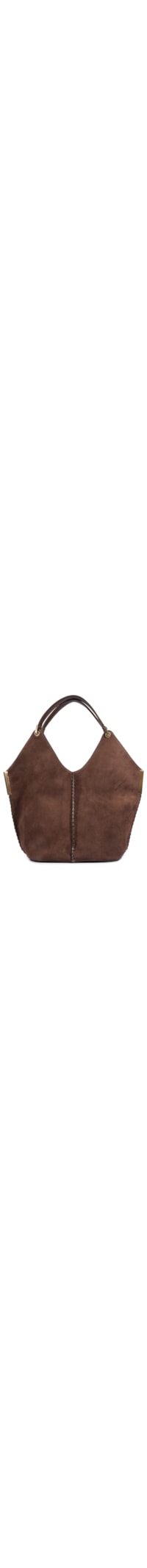 Bolsa Feminina Hobo Josie Camurça Marrom - Marrom