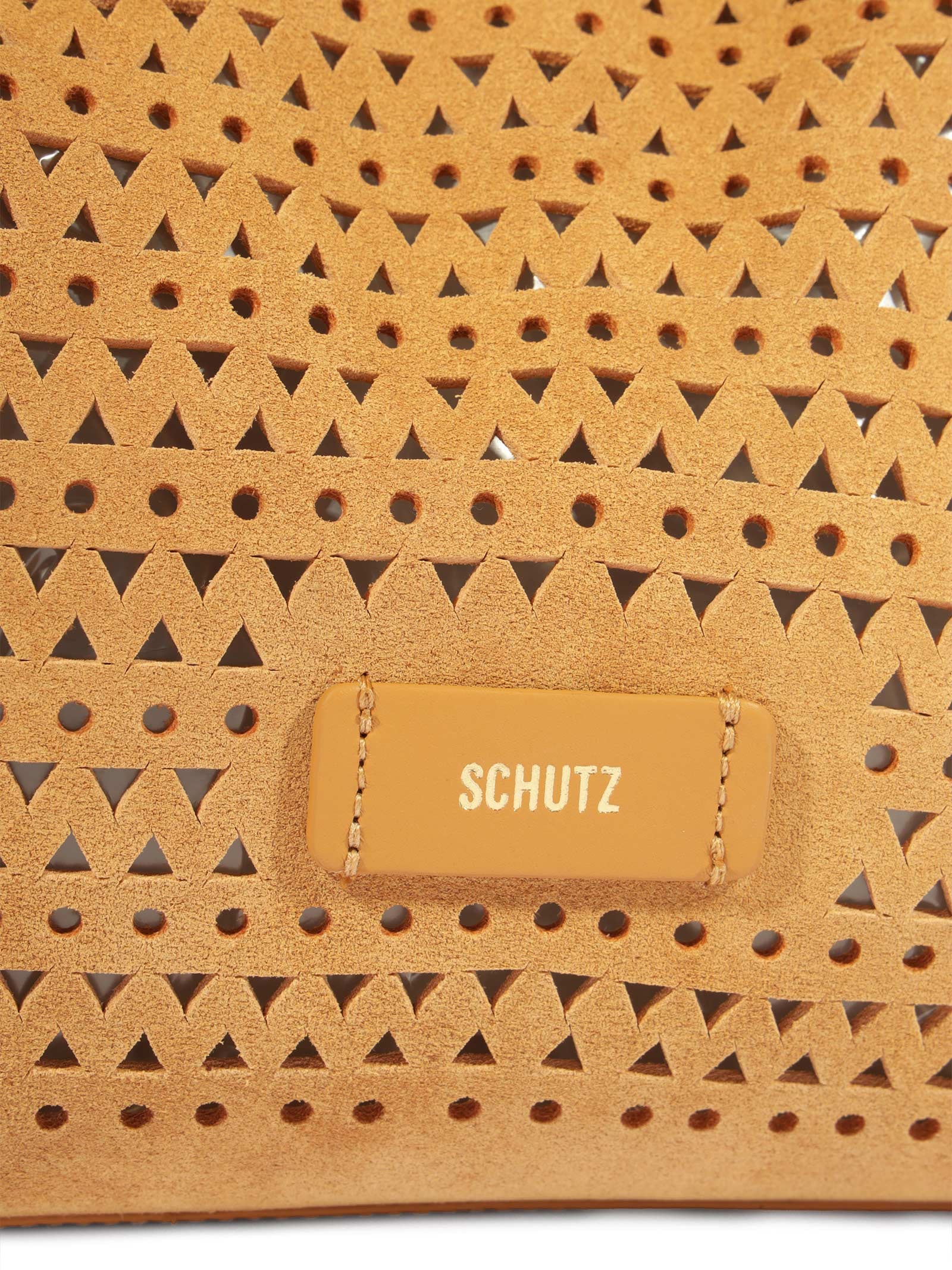 Bolsa Feminina Hobo Laser Cut Amber Marrom Schutz