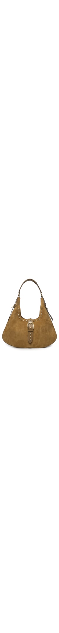 Bolsa Feminina Hobo Lauren Grande Camurça - Marrom