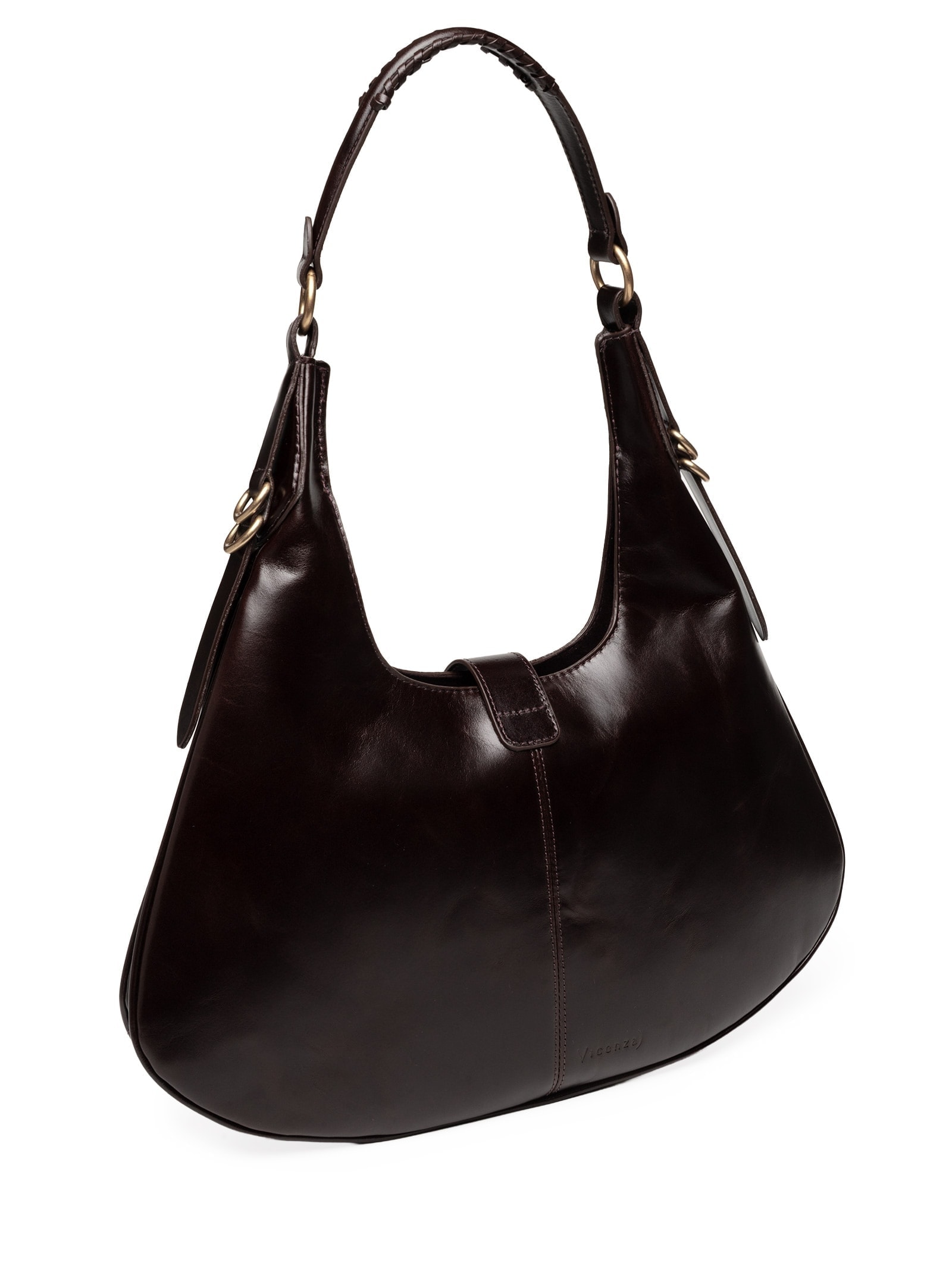 Bolsa Feminina Hobo Lauren Grande Marrom Vicenza