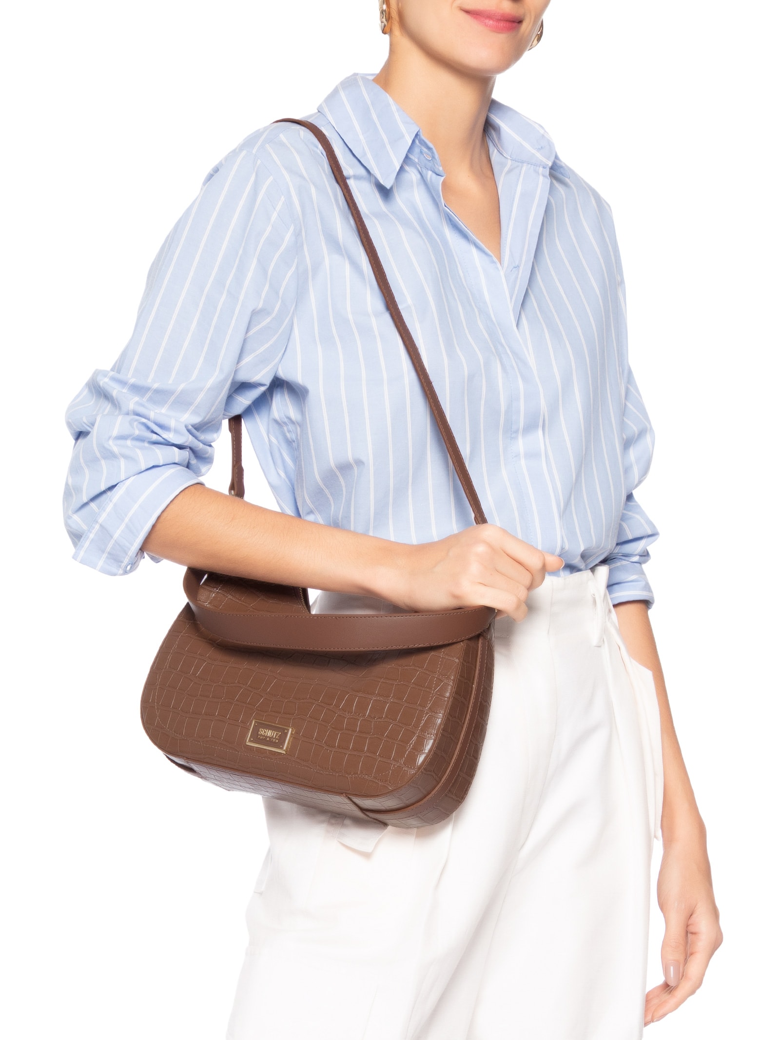 Bolsa Feminina Hobo Marrom Schutz