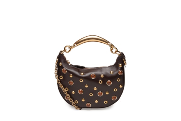 Bolsa Feminina Hobo Maya Pequena Couro - Marrom