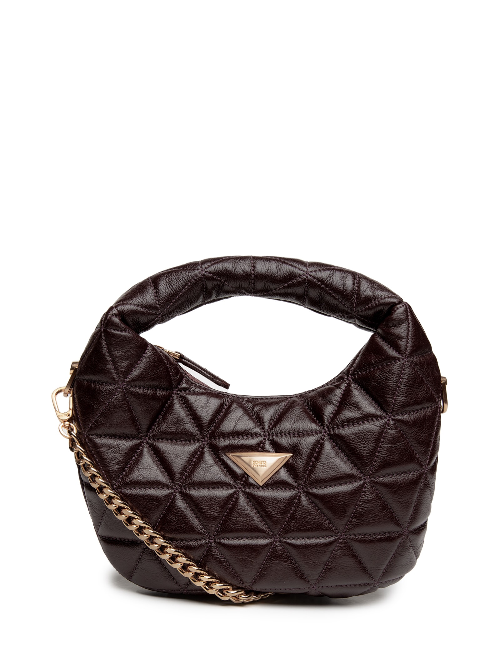 Bolsa Feminina Hobo Média 944 Couro Marrom Schutz