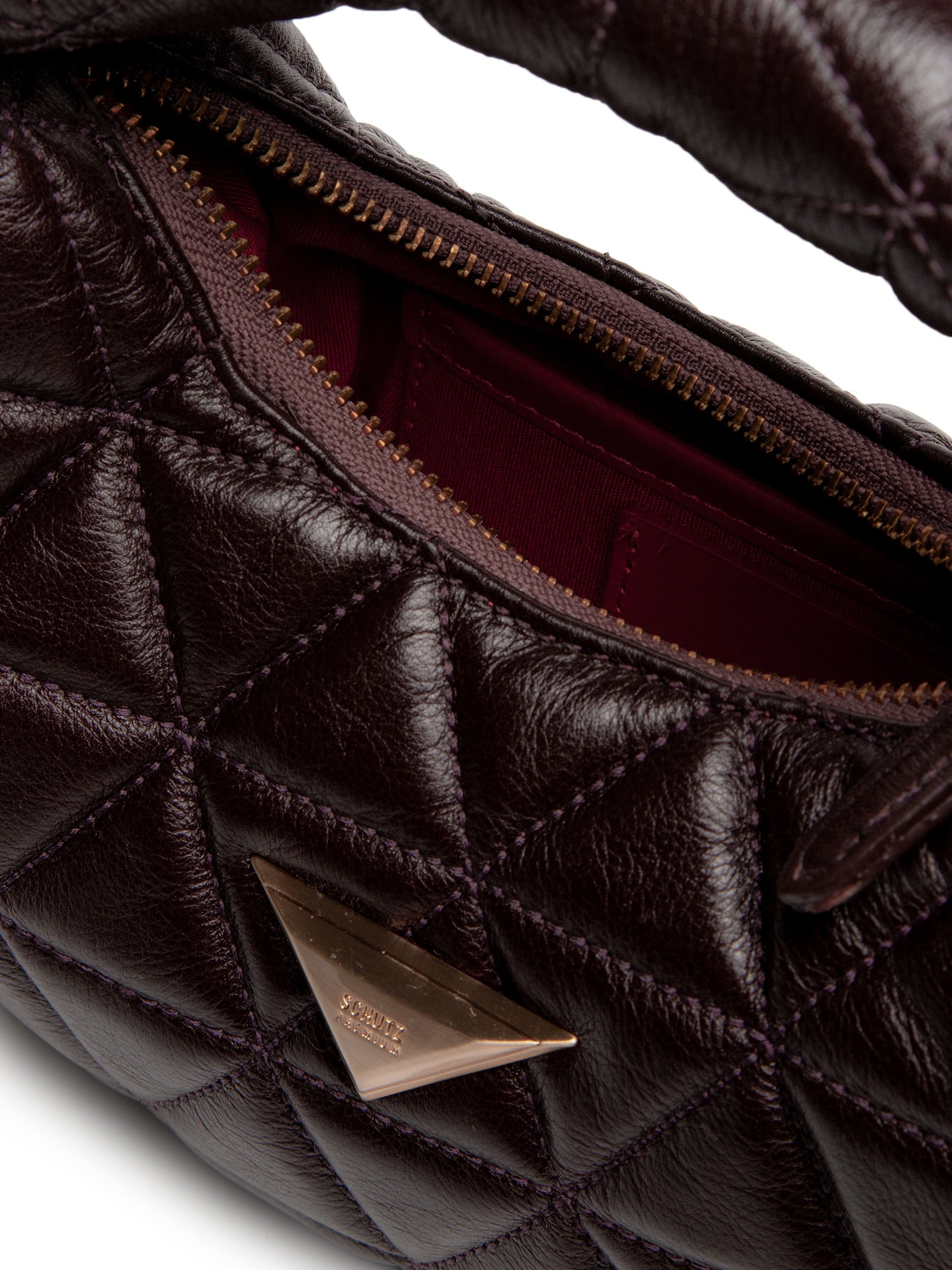 Bolsa Feminina Hobo Média 944 Couro Marrom Schutz