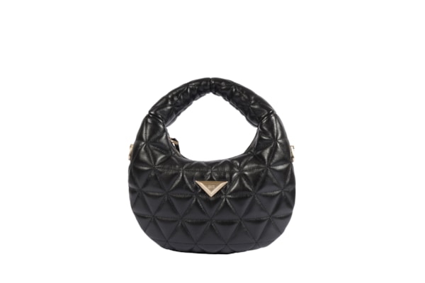 Bolsa Feminina Hobo Média 944 Couro - Preto