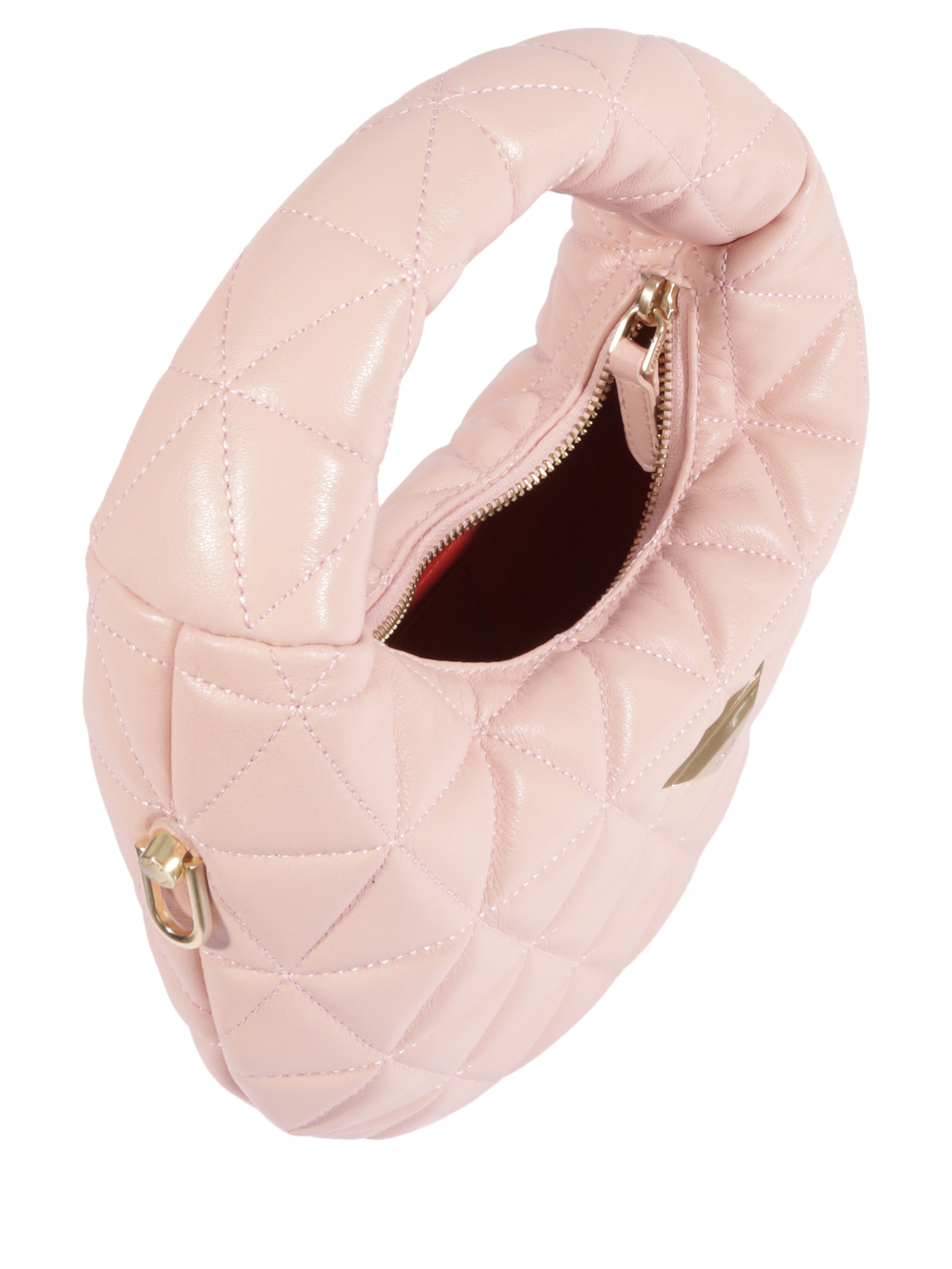 Bolsa Feminina Hobo Média 944 Couro Rosa Schutz