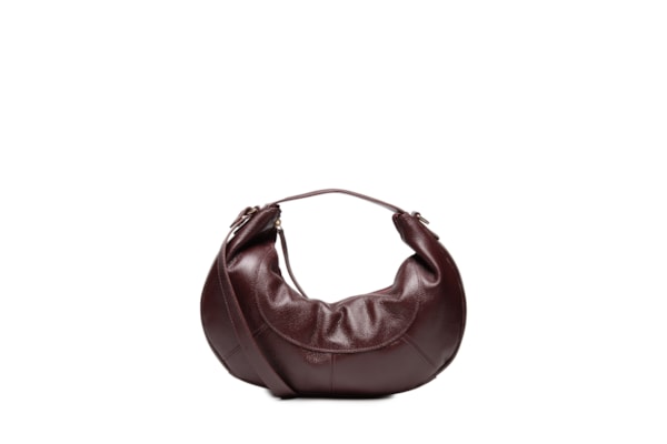 Bolsa Feminina Hobo Média Em Couro - Vermelho