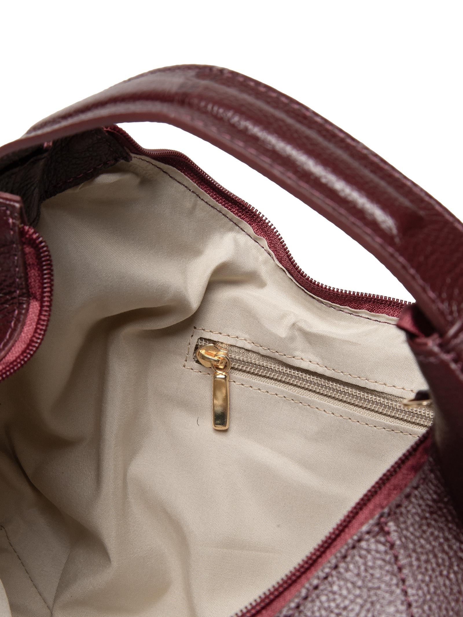 Bolsa Feminina Hobo Média Em Couro Vermelho Basiq