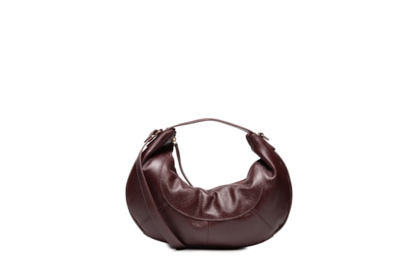 Bolsa Feminina Hobo Média Em Couro - Vermelho