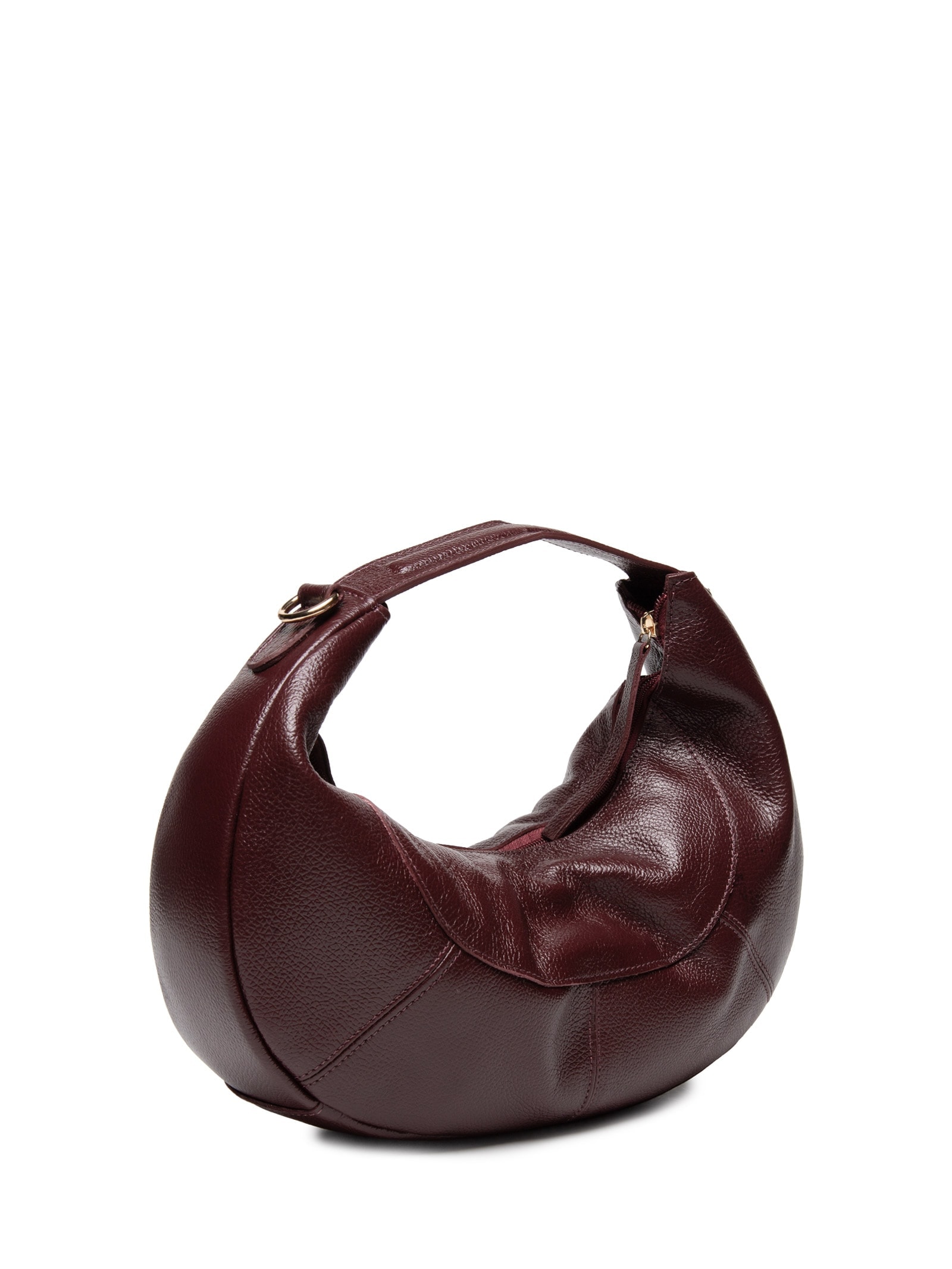 Bolsa Feminina Hobo Média Em Couro Vermelho Basiq