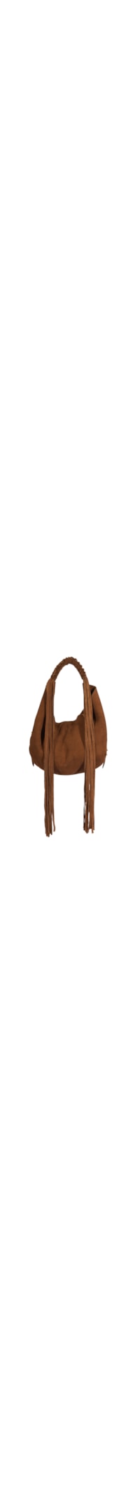Bolsa Feminina Hobo Média Suede - Marrom
