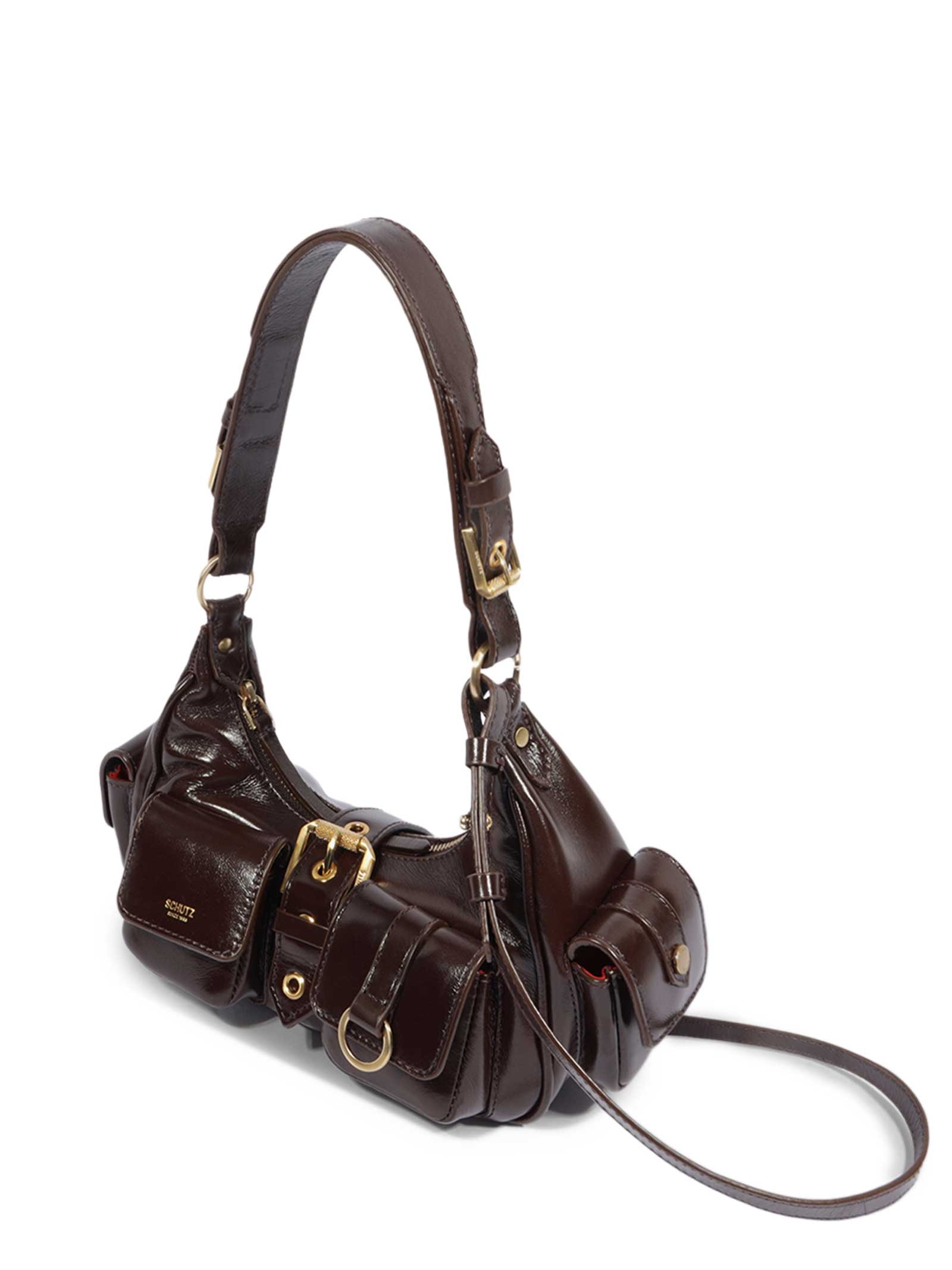 Bolsa Feminina Hobo Mini Lilo Média Marrom Schutz
