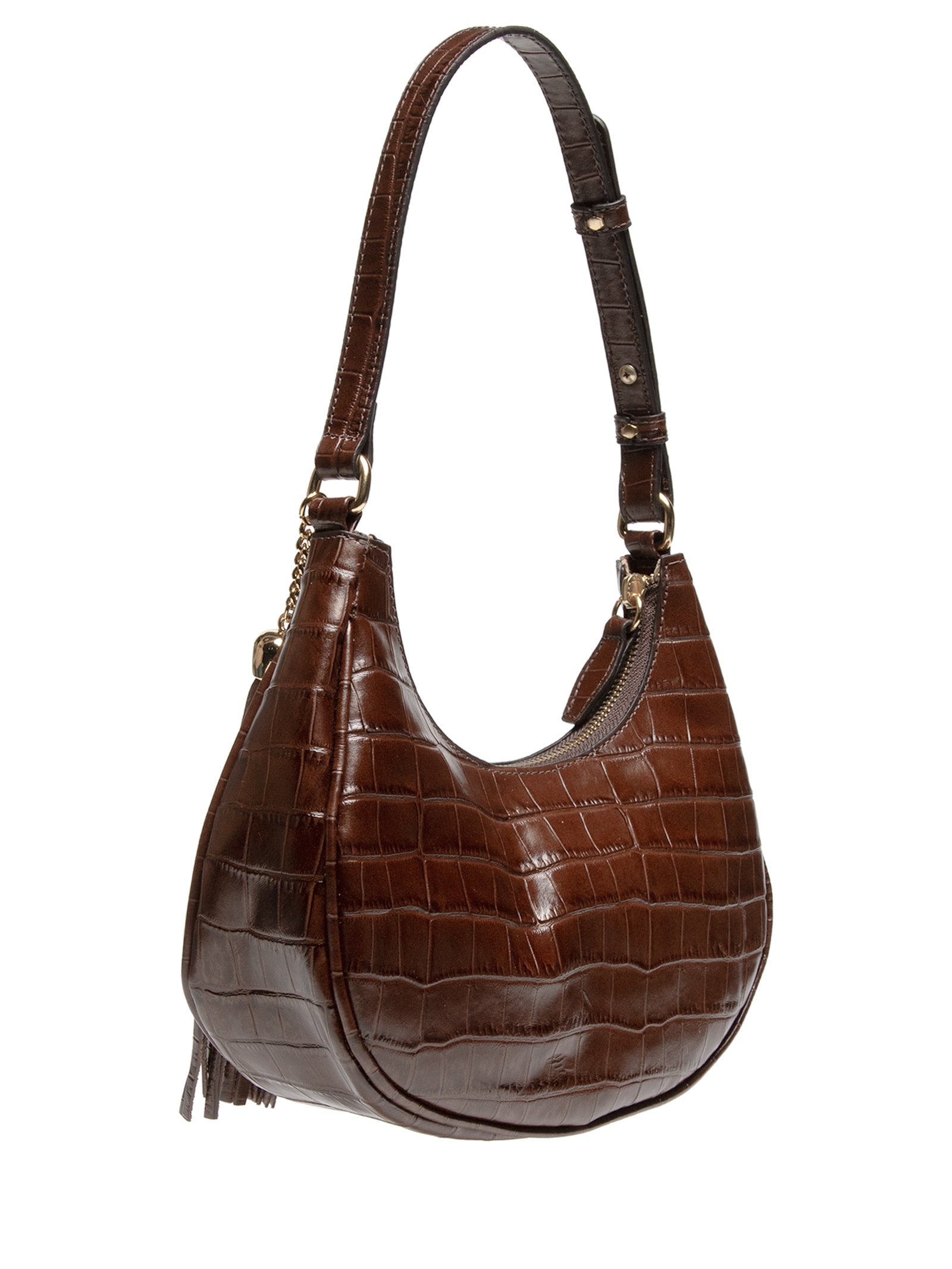 Bolsa Feminina Hobo Pequena Marrom Luiza Barcelos