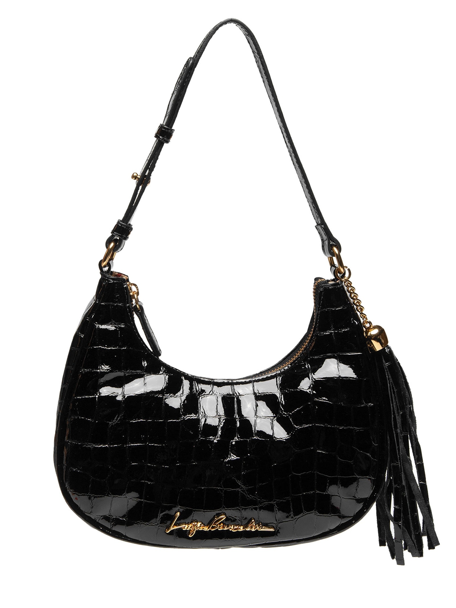 Bolsa Feminina Hobo Preto Luiza Barcelos