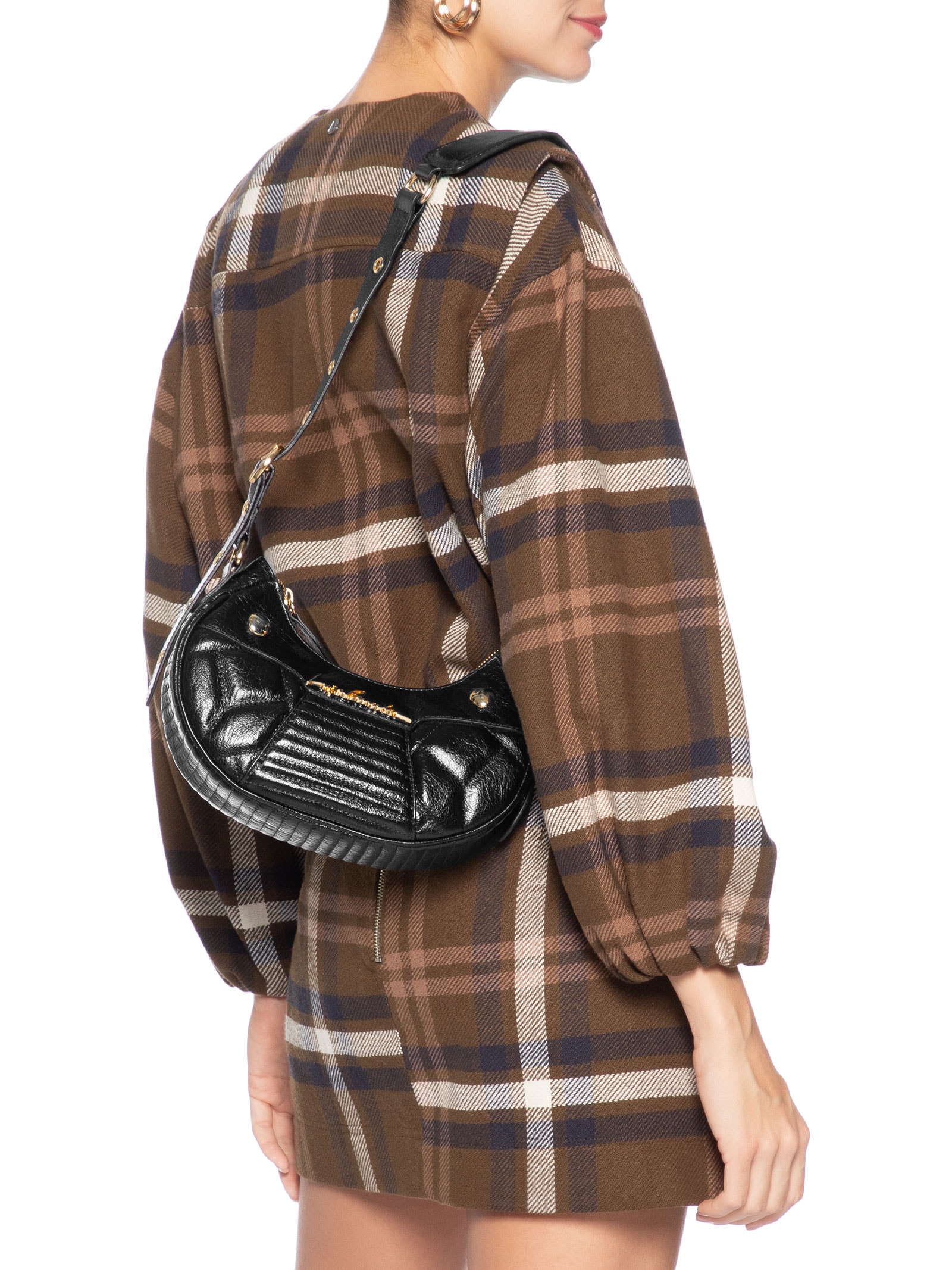 Bolsa Feminina Hobo Preto Luiza Barcelos