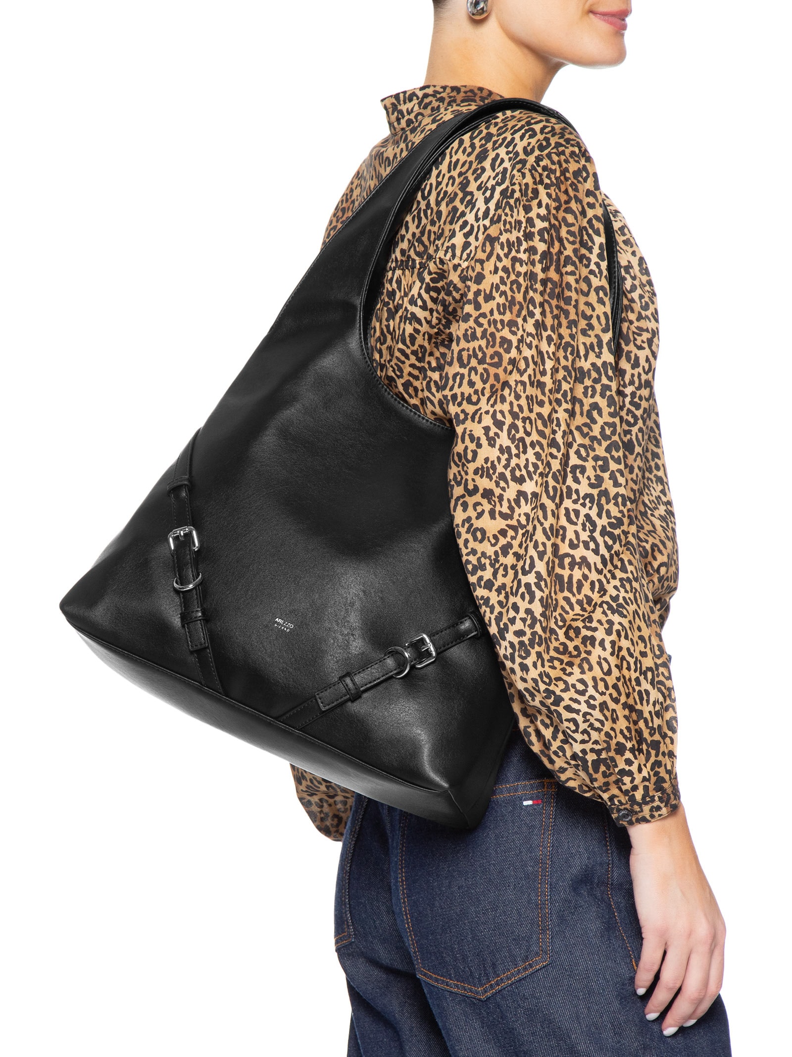 Bolsa Feminina Hobo Preto Arezzo