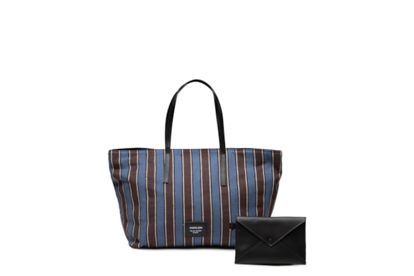 Bolsa Feminina Ivy Lona Listras - Azul